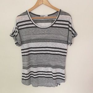 Anthropologie Striped Tee with Gathered back